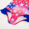 imageGRACE KARIN Girls One Piece Swimsuits Long Sleeve Bathing Suits Swimwear 514YBlue Red Stars