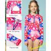 imageGRACE KARIN Girls One Piece Swimsuits Long Sleeve Bathing Suits Swimwear 514YBlue Red Stars