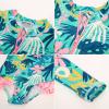 imageGRACE KARIN Girls One Piece Swimsuits Long Sleeve Bathing Suits Swimwear 514YGreen Pink Floral