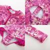 imageGRACE KARIN Girls One Piece Swimsuits Long Sleeve Bathing Suits Swimwear 514YHot Pink Floral