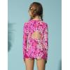 imageGRACE KARIN Girls One Piece Swimsuits Long Sleeve Bathing Suits Swimwear 514YHot Pink Floral