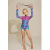 imageGRACE KARIN Girls One Piece Swimsuits Long Sleeve Bathing Suits Swimwear 514YPink Purple Fish Scale