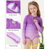 imageGRACE KARIN Girls One Piece Swimsuits Long Sleeve Bathing Suits Swimwear 514YPurple Gradient