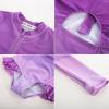 imageGRACE KARIN Girls One Piece Swimsuits Long Sleeve Bathing Suits Swimwear 514YPurple Gradient