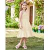 imageGRACE KARIN Girls Summer Dress Spaghetti Strap Midi Casual Sundress Sleeveless Party Elegant Dress 512YBeige