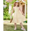 imageGRACE KARIN Girls Summer Dress Spaghetti Strap Midi Casual Sundress Sleeveless Party Elegant Dress 512YBeige