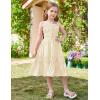 imageGRACE KARIN Girls Summer Dress Spaghetti Strap Midi Casual Sundress Sleeveless Party Elegant Dress 512YBeige