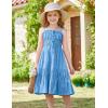 imageGRACE KARIN Girls Summer Dress Spaghetti Strap Midi Casual Sundress Sleeveless Party Elegant Dress 512YDodger Blue