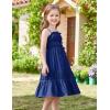 imageGRACE KARIN Girls Summer Dress Spaghetti Strap Midi Casual Sundress Sleeveless Party Elegant Dress 512YNavy Blue