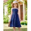 imageGRACE KARIN Girls Summer Dress Spaghetti Strap Midi Casual Sundress Sleeveless Party Elegant Dress 512YNavy Blue