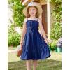 imageGRACE KARIN Girls Summer Dress Spaghetti Strap Midi Casual Sundress Sleeveless Party Elegant Dress 512YNavy Blue