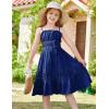 imageGRACE KARIN Girls Summer Dress Spaghetti Strap Midi Casual Sundress Sleeveless Party Elegant Dress 512YNavy Blue