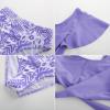 imageGRACE KARIN Girls Swimsuit 3 Piece Bathing Suit Tween Girls Criss Corss Tankini Bikini Floral Beach Swimwear Size 614YPurpleleaves