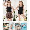imageGRACE KARIN Girls Swimsuit with Skirt One Piece Bathing Suit Swimwear 614YBlack