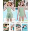 imageGRACE KARIN Girls Swimsuit with Skirt One Piece Bathing Suit Swimwear 614YGreen