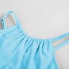 imageGRACE KARIN Girls Swimsuit with Skirt One Piece Bathing Suit Swimwear 614YLight Blue