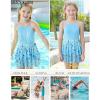 imageGRACE KARIN Girls Swimsuit with Skirt One Piece Bathing Suit Swimwear 614YLight Blue