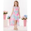 imageGRACE KARIN Girls Tie Back Floral Dress Flutter Sleeves Casual Spring Summer Maxi Dresses for 514YBlue Pink