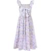 imageGRACE KARIN Girls Tie Back Floral Dress Flutter Sleeves Casual Spring Summer Maxi Dresses for 514YBlue Purple Floral