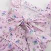 imageGRACE KARIN Girls Tie Back Floral Dress Flutter Sleeves Casual Spring Summer Maxi Dresses for 514YPurple Floral