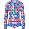 imageGRACE KARIN Girls One Piece Swimsuits Long Sleeve Bathing Suits Swimwear 514YRed Blue Fish Scale