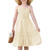 imageGRACE KARIN Girls Summer Dress Spaghetti Strap Midi Casual Sundress Sleeveless Party Elegant Dress 512YBeige