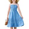 imageGRACE KARIN Girls Summer Dress Spaghetti Strap Midi Casual Sundress Sleeveless Party Elegant Dress 512YDodger Blue