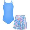 imageGRACE KARIN Girls Swimsuit with Skirt One Piece Bathing Suit Swimwear 614YSky Blue