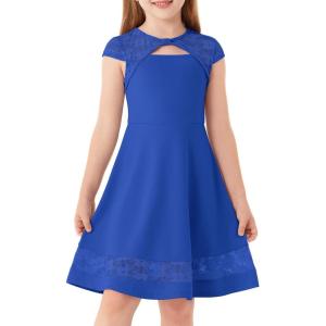 imageGRACE KARIN Formal Dress for Girls Party Special Occasion for Kids School Dance Black Size 612 Year OldBlue