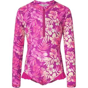 imageGRACE KARIN Girls One Piece Swimsuits Long Sleeve Bathing Suits Swimwear 514YHot Pink Floral