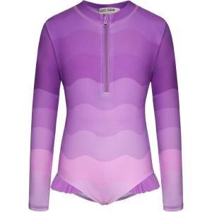 imageGRACE KARIN Girls One Piece Swimsuits Long Sleeve Bathing Suits Swimwear 514YPurple Gradient