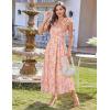 imageGRACE KARIN 2025 Womens Summer Floral Print Dress Sleeveless Casual Flowy Sundress A Line Ruffle Wedding Guest OutfitApricot Floral