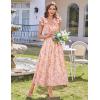 imageGRACE KARIN 2025 Womens Summer Floral Print Dress Sleeveless Casual Flowy Sundress A Line Ruffle Wedding Guest OutfitApricot Floral