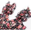 imageGRACE KARIN 2025 Womens Summer Floral Print Dress Sleeveless Casual Flowy Sundress A Line Ruffle Wedding Guest OutfitBlack Red