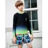 imageGRACE KARIN Boys Two Piece Swimwear Rash Guard Swimsuit with Trunks Bathing Suit Swim Set 512YGreen
