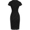 imageGRACE KARIN Cocktail Dress for Women Cap Sleeve Lace Dress for Wedding Guest Business Casual DressesBlack