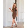 imageGRACE KARIN Cocktail Dress for Women Cap Sleeve Lace Dress for Wedding Guest Business Casual DressesBrown