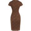 imageGRACE KARIN Cocktail Dress for Women Cap Sleeve Lace Dress for Wedding Guest Business Casual DressesBrown
