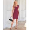 imageGRACE KARIN Cocktail Dress for Women Cap Sleeve Lace Dress for Wedding Guest Business Casual DressesBurgundy
