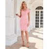imageGRACE KARIN Cocktail Dress for Women Cap Sleeve Lace Dress for Wedding Guest Business Casual DressesCandy Pink