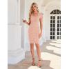imageGRACE KARIN Cocktail Dress for Women Cap Sleeve Lace Dress for Wedding Guest Business Casual DressesCoral Pink