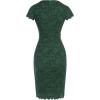 imageGRACE KARIN Cocktail Dress for Women Cap Sleeve Lace Dress for Wedding Guest Business Casual DressesDark Green