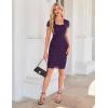 imageGRACE KARIN Cocktail Dress for Women Cap Sleeve Lace Dress for Wedding Guest Business Casual DressesDark Purple