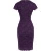 imageGRACE KARIN Cocktail Dress for Women Cap Sleeve Lace Dress for Wedding Guest Business Casual DressesDark Purple