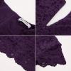 imageGRACE KARIN Cocktail Dress for Women Cap Sleeve Lace Dress for Wedding Guest Business Casual DressesDark Purple