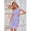imageGRACE KARIN Cocktail Dress for Women Cap Sleeve Lace Dress for Wedding Guest Business Casual DressesLavender