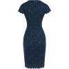 imageGRACE KARIN Cocktail Dress for Women Cap Sleeve Lace Dress for Wedding Guest Business Casual DressesNavy Blue