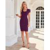 imageGRACE KARIN Cocktail Dress for Women Cap Sleeve Lace Dress for Wedding Guest Business Casual DressesPurple