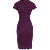imageGRACE KARIN Cocktail Dress for Women Cap Sleeve Lace Dress for Wedding Guest Business Casual DressesPurple