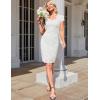 imageGRACE KARIN Cocktail Dress for Women Cap Sleeve Lace Dress for Wedding Guest Business Casual DressesWhite
